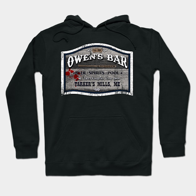 Owen's Bar distressed Hoodie by woodsman